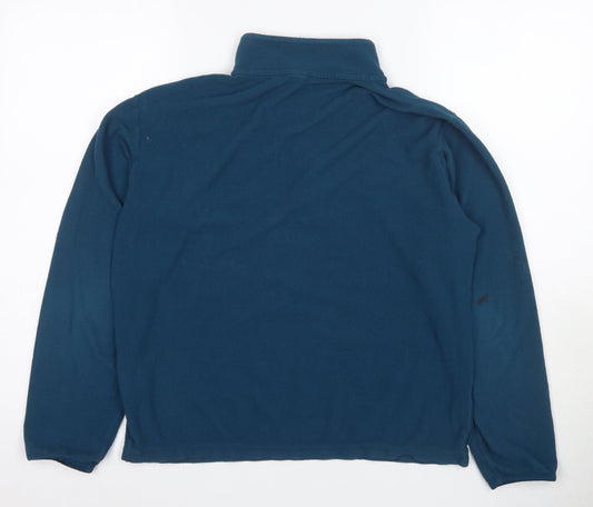 Uniqlo Men's Blue Fleece Pullover Sweatshirt S