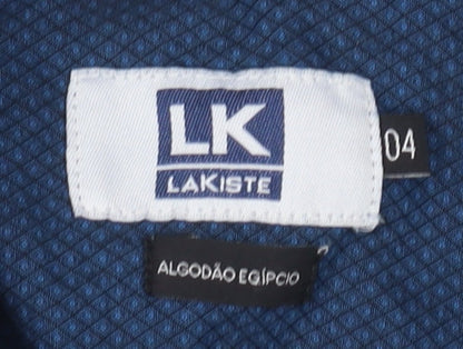 Mens UK Collar Size 4 Lakiste Smart Blue  Dress Shirt