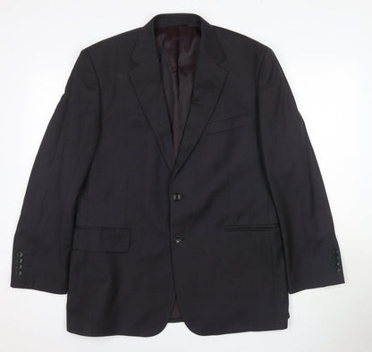 Mens UK Size 42 Chester Barrie Regular Black Suit Jacket