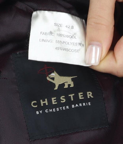 Mens UK Size 42 Chester Barrie Regular Black Suit Jacket