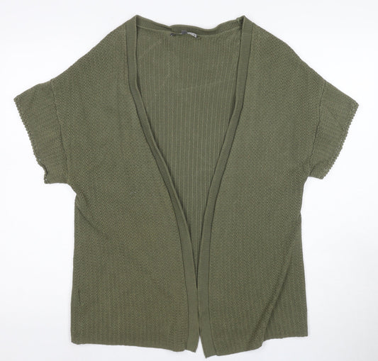 Laura Ashley Women's Green Open-Knit Cardigan UK 8