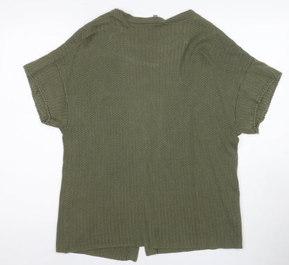 Womens UK Size 8 Laura Ashley Green Cardigan Jumper