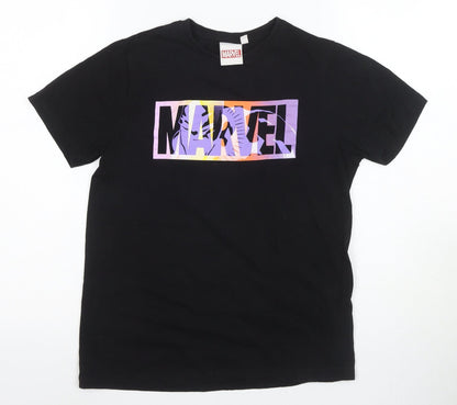 Marvel Boys Black Graphic T-Shirt 11-12 Years