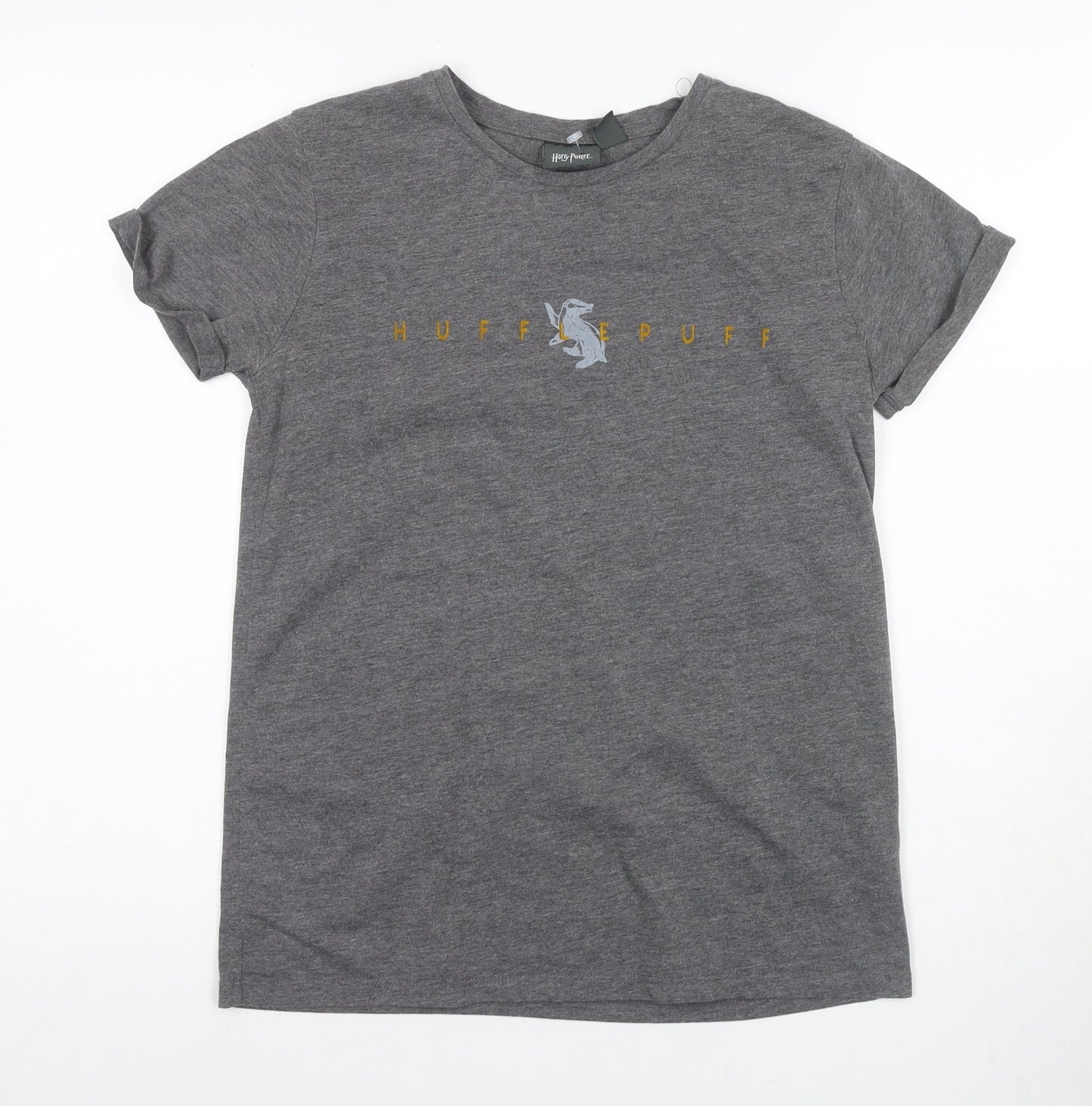 Unisex Adults UK Size 8 Harry Potter Grey Basic T-Shirt