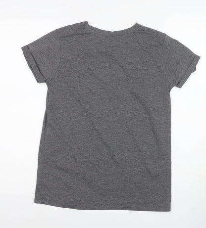 Unisex Adults UK Size 8 Harry Potter Grey Basic T-Shirt