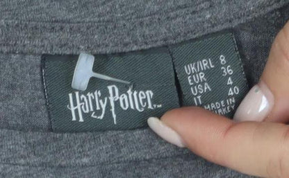 Unisex Adults UK Size 8 Harry Potter Grey Basic T-Shirt