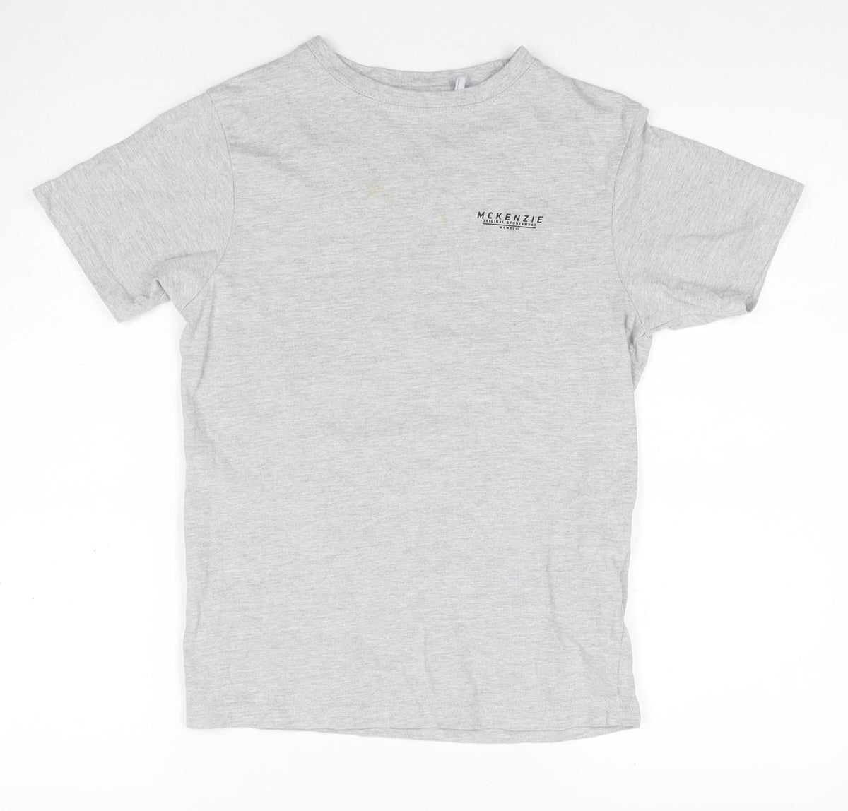 Mckenzie Boys Grey Basic Cotton T-Shirt 13-14 Years