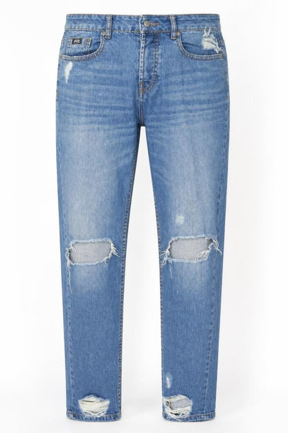Womens UK Size L Superdry Relaxed Fit Skinny Blue Jeans