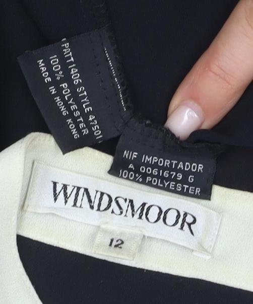 Womens UK Size 12 Windsmoor Black Basic Blouse