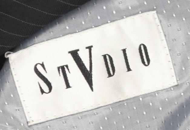 Mens UK Size Regular Stvdio Regular Black Suit Jacket