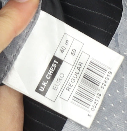 Mens UK Size Regular Stvdio Regular Black Suit Jacket