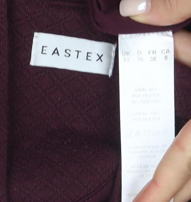 East Ex Women's Purple Sheath Dress Size 10