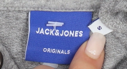 Mens UK Size S JACK & JONES Grey Pullover Hoodie