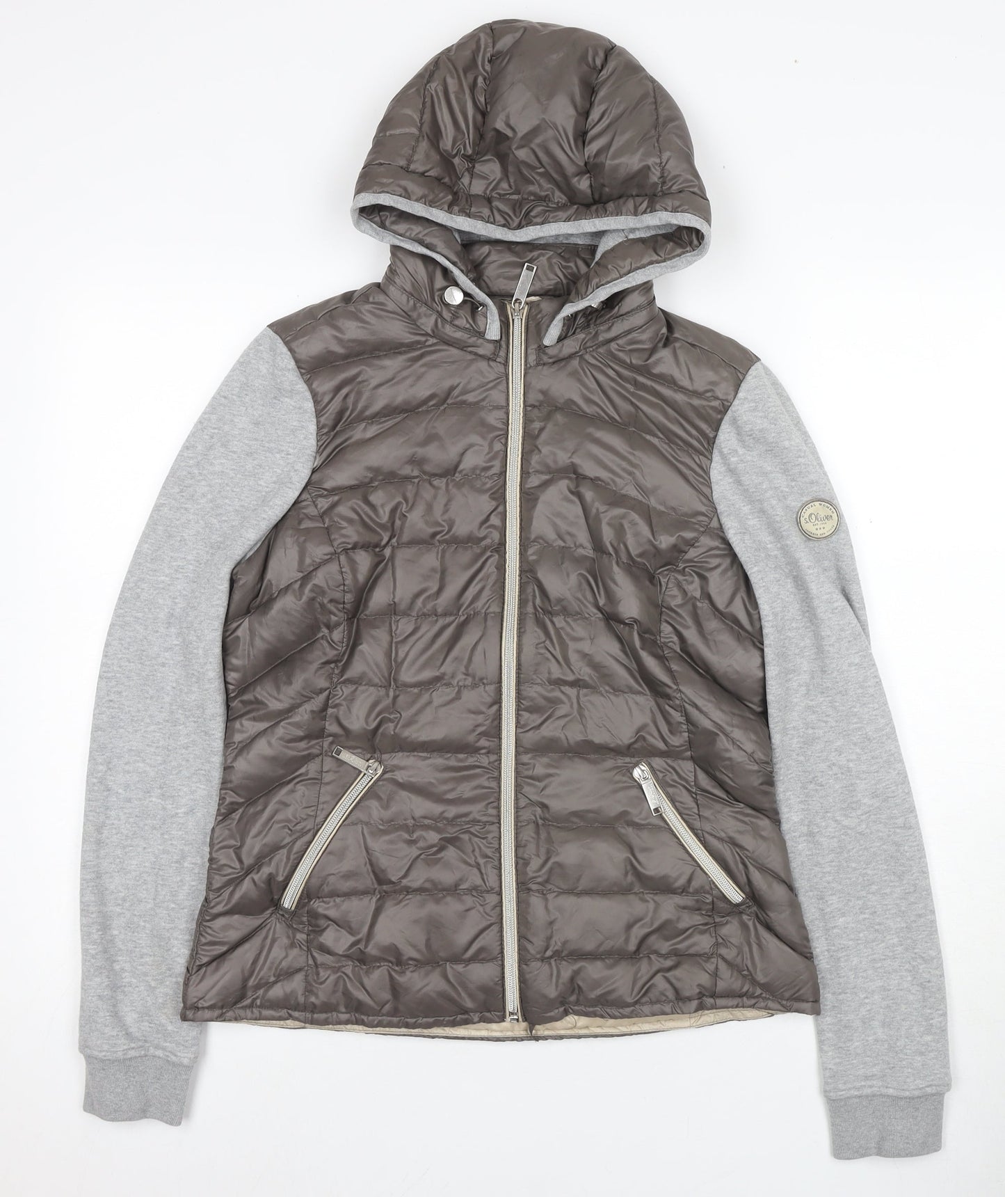 s.Oliver Women's Grey Puffer Jacket Size 10