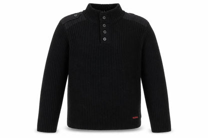 Airwalk Men's Large Black Henley Jumper High Neck