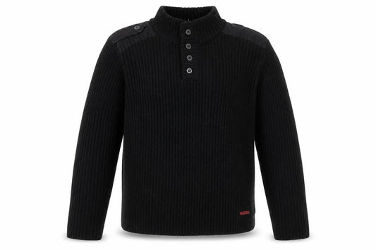 Airwalk Men's Large Black Henley Jumper High Neck