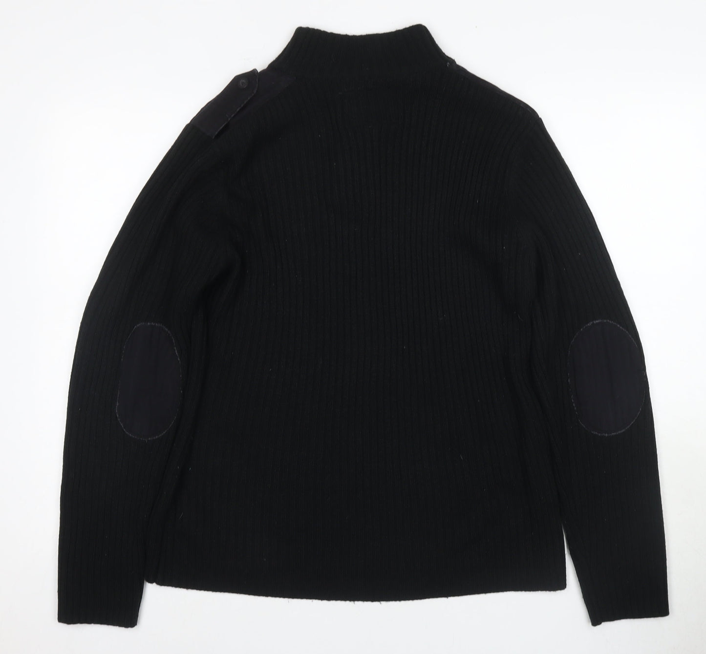 Airwalk Men's Large Black Henley Jumper High Neck