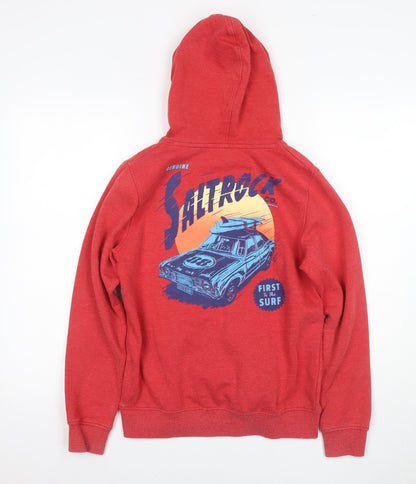 Saltrock Boys Red Pullover Hoodie 11/12 Graphic Print