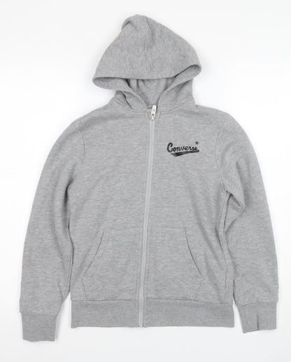 Converse Boys Grey Full Zip Hoodie, Size 10-12 Years