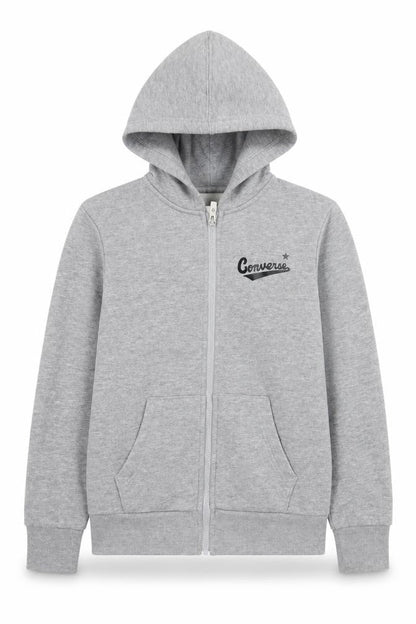 Converse Boys Grey Full Zip Hoodie, Size 10-12 Years