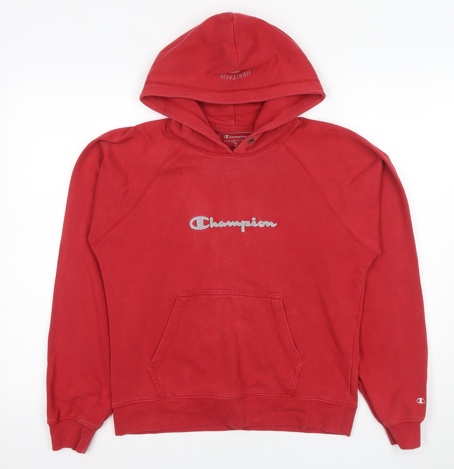 Unisex Adults UK Size S Champion Red Pullover Hoodie