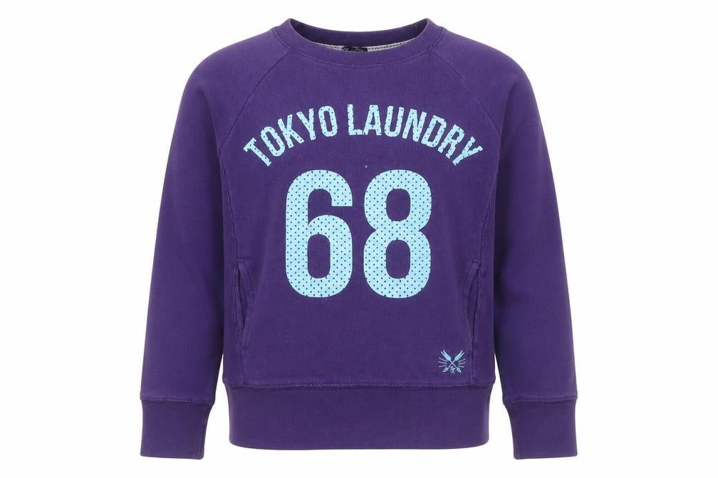 Tokyo Laundry Girls Purple Pullover Sweatshirt 9-10 Years