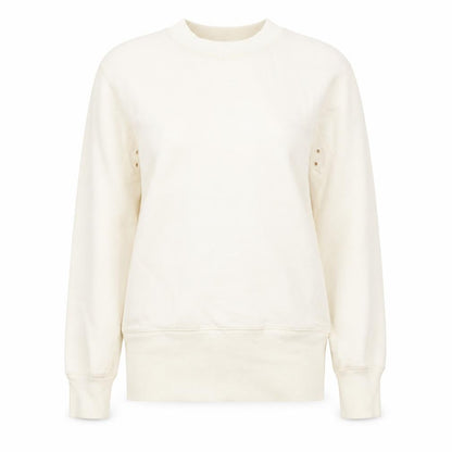 Whistles Women's Ivory Crew Neck Sweatshirt Size S