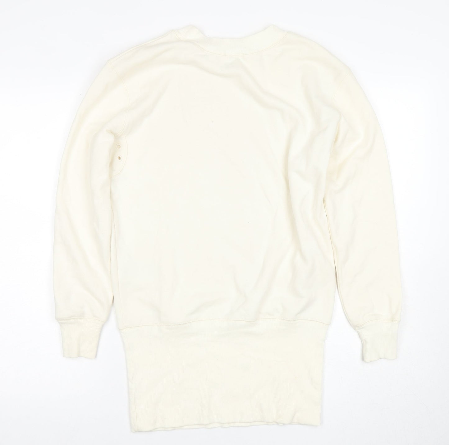 Whistles Women's Ivory Crew Neck Sweatshirt Size S