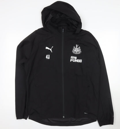 Mens UK Size M PUMA Black Rain Coat