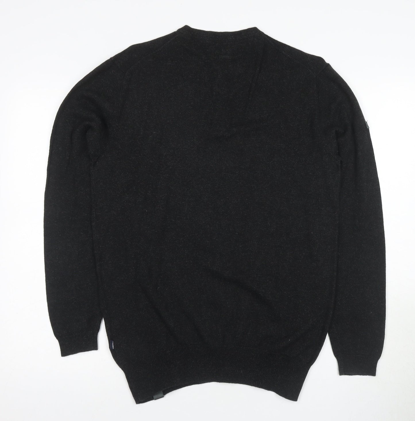 Superdry Men's Black Henley Jumper Size L