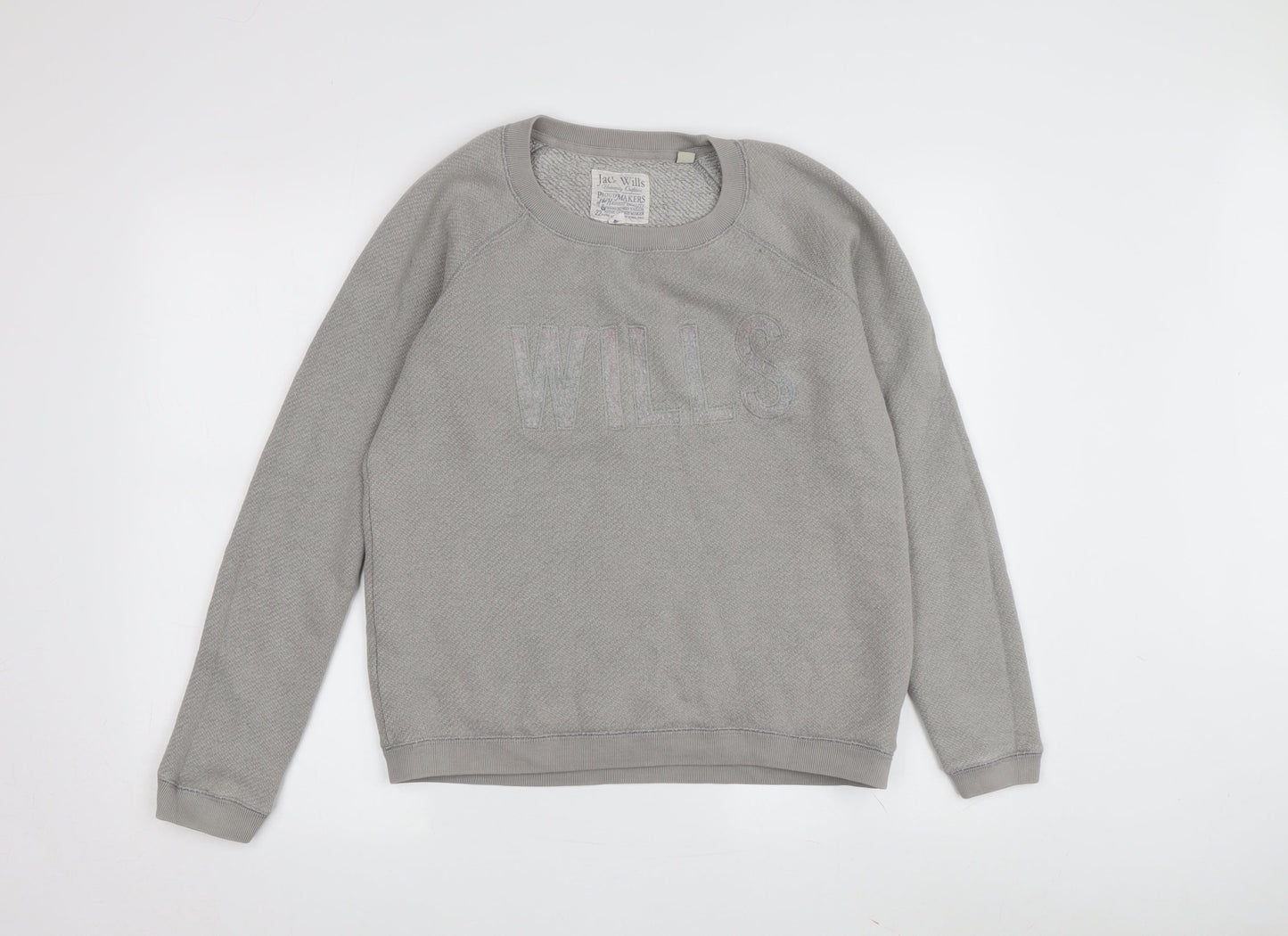 Womens UK Size 12 Jack Wills Grey Pullover Sweatshirt