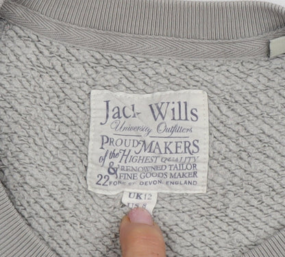 Womens UK Size 12 Jack Wills Grey Pullover Sweatshirt
