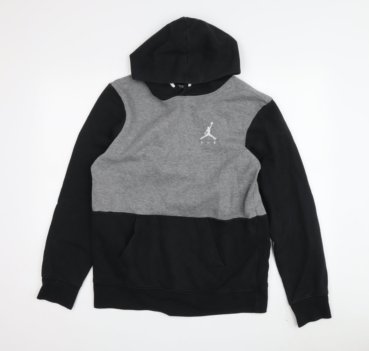 Jordan Boys' Grey & Black Pullover Hoodie - 12-13 Years