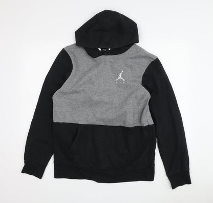 Jordan Boys' Grey & Black Pullover Hoodie - 12-13 Years