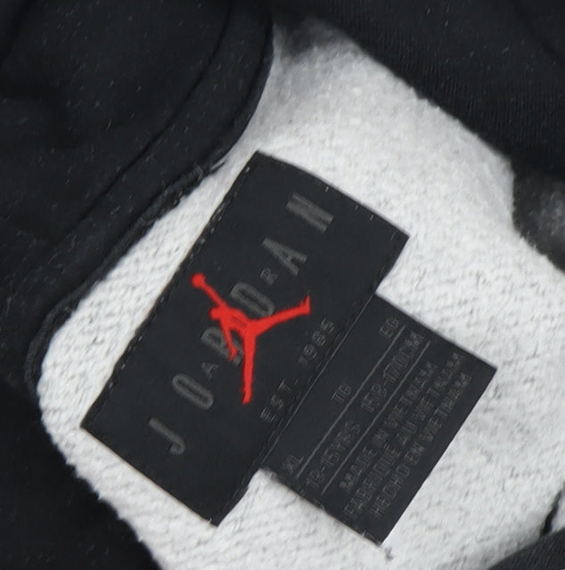 Jordan Boys' Grey & Black Pullover Hoodie - 12-13 Years