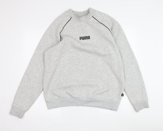 Mens UK Size M PUMA Grey Pullover Sweatshirt