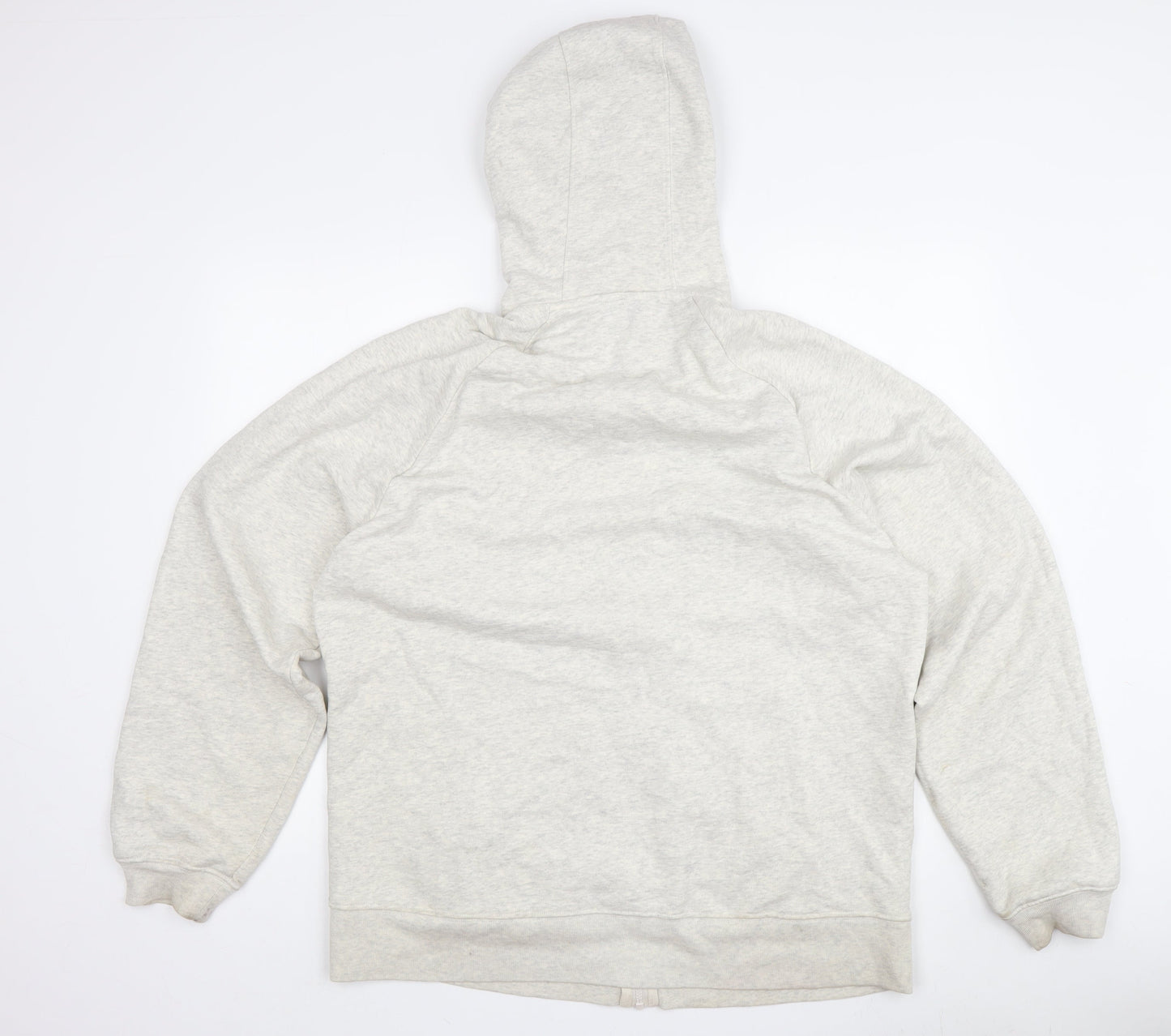 Twinset Women's Ivory Full Zip Hoodie, Size S, Crochet Detail