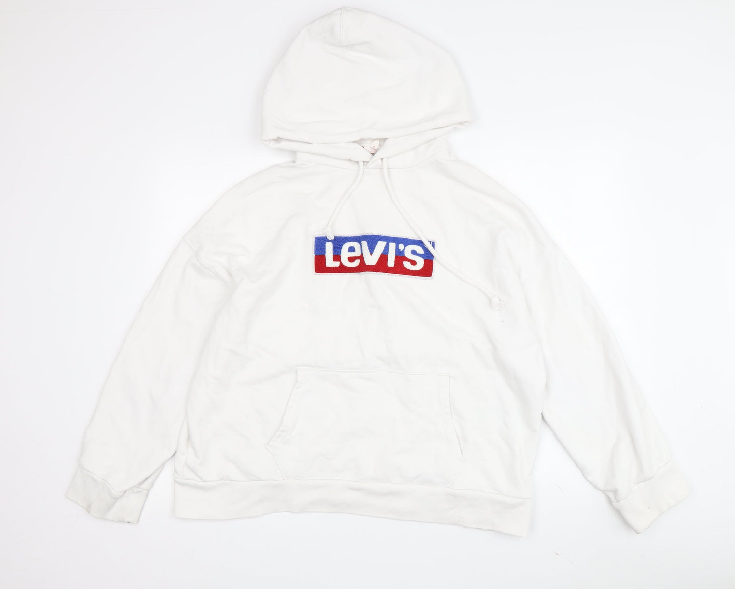 Mens UK Size S Levi's White Pullover Hoodie