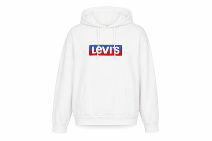 Mens UK Size S Levi's White Pullover Hoodie