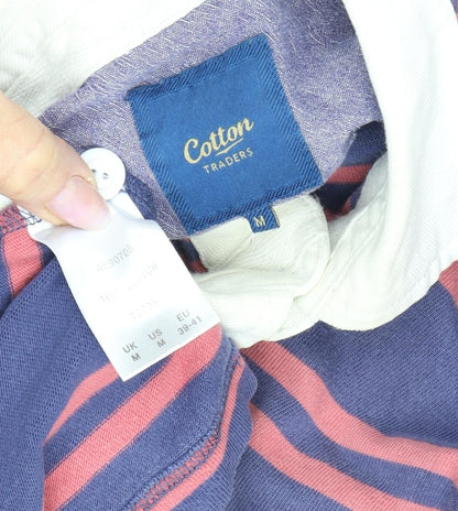 Cotton Traders Men's Multicoloured Striped Polo, M