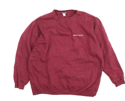 Uneek Men's Red Pullover Sweatshirt XL Logo