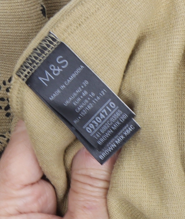 Womens UK Size 20 Marks and Spencer Brown Pullover Sweatshirt