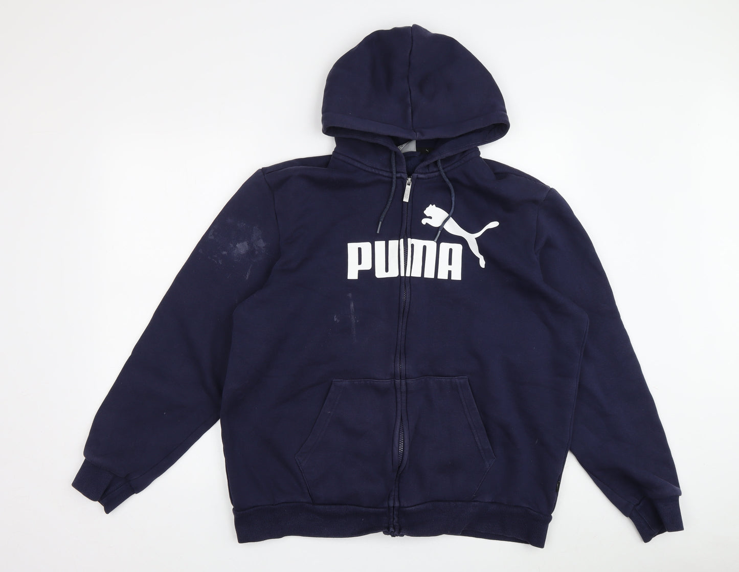 Mens UK Size L PUMA Blue Full Zip Hoodie