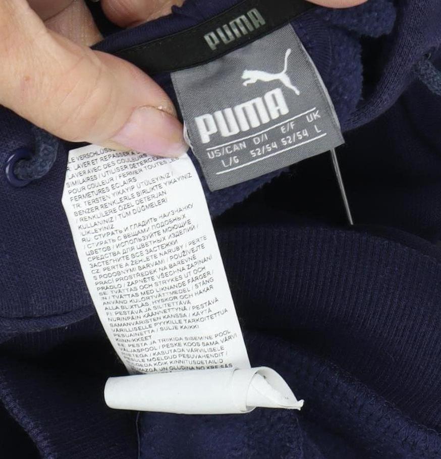 Mens UK Size L PUMA Blue Full Zip Hoodie