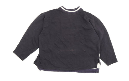 Additional front view of Olympus unisex black medium pullover sweatshirt