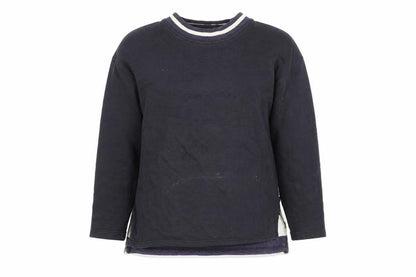Front view of Olympus unisex black medium pullover sweatshirt