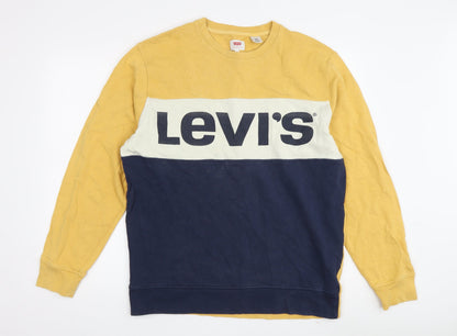 Mens UK Size M Levi's Multicoloured Pullover Sweatshirt