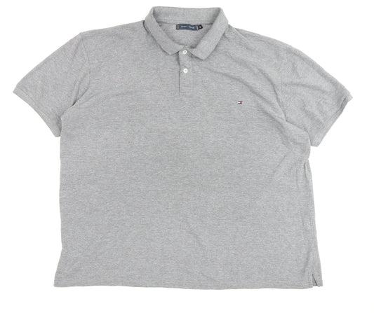 Tommy Hilfiger Men's Grey Polo Shirt Small