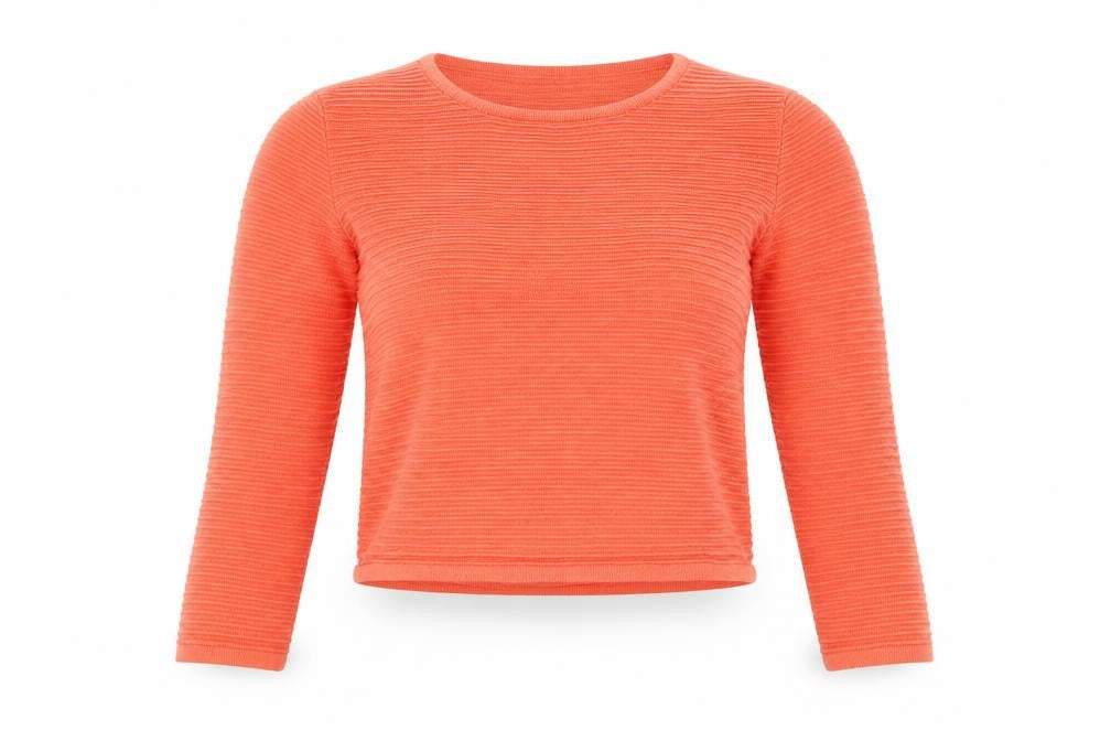 Marks and Spencer Women's Orange Crew Neck Pullover Jumper Size 12