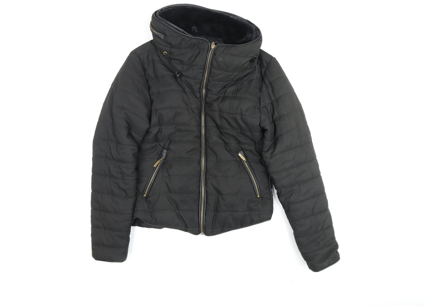 Womens UK Size M Rising Black Puffer Jacket